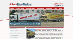 Desktop Screenshot of ankaraumutnakliyat.com